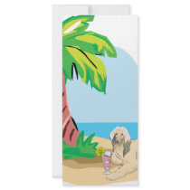 Tropical Afghan Hound Customized Rack Card