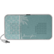 Tropical Baby Blue Circles Notebook Speaker
