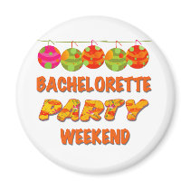 Tropical Bachelorette Party Weekend Refrigerator Magnet