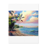Tropical Beach Art postcards
