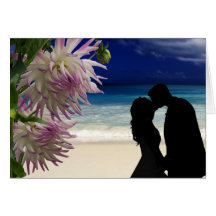 Tropical Beach Couple Greeting Card