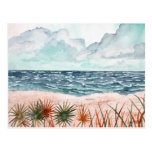 tropical beach painting art print post card