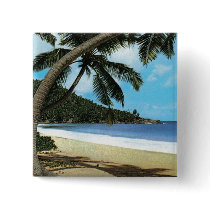 Tropical beach painting pin