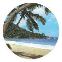 Tropical beach painting sticker