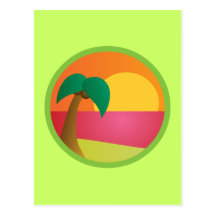 Tropical Beach Postcard