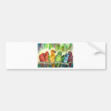Tropical Birds Bumper Sticker