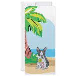 Tropical Boston Terrier rack cards