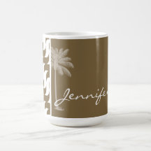 Tropical Brown Waves Coffee Mug