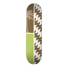 Tropical Brown Waves Skate Board Deck