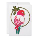 Tropical Christmas Parrot invitations