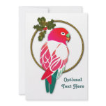 Tropical Christmas Parrot invitations