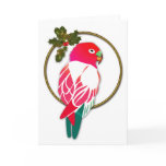 Tropical Christmas Parrot with Holly cards
