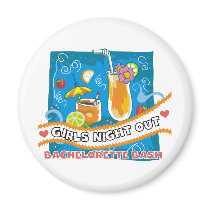 Tropical Drinks Bachelorette Bash Magnets