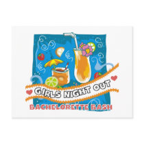 Tropical Drinks Bachelorette Bash Postcard