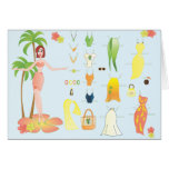 Tropical Fashions Paper Doll cards
