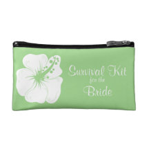 Tropical Feijoa Hibiscus Bridal Survival Kit Cosmetics Bags