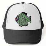 Tropical Fish-03 Dark Kelp Green Mesh Hats
