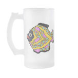 Tropical Fish-11 Magenta Gold & Turquoise Coffee Mugs