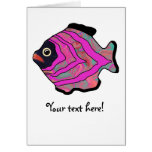 Tropical Fish-16 Cerise Pink Orange Aqua Cards