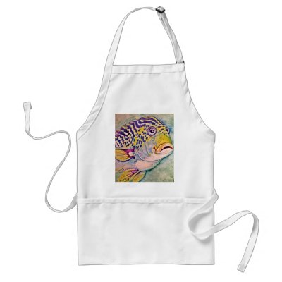 tropical fish apron by pamutton