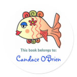 Tropical Fish Bookplate stickers