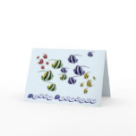 Tropical Fish Swimming Birthday Card