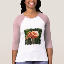 Tropical Flamingo Baseball T-Shirt