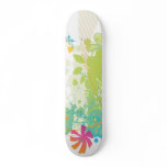 tropical floral funk abstract art skateboards