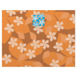 Tropical Floral Pattern. Blue and Orange. Custom flyers
