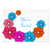 Tropical Flower Invitations