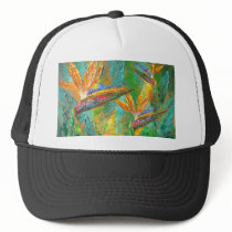 Tropical Flowers Birds Of Paradise Painting