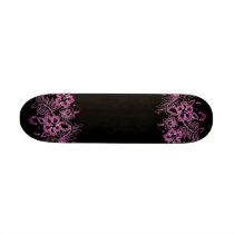 Tropical Flowers Pattern Pink & Black