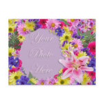 Tropical Flowers Picture Frame, Beach Wedding postcards