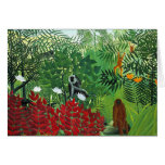Tropical Forest with Monkeys Greeting Cards