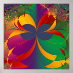 Tropical Fractal Butterfly posters