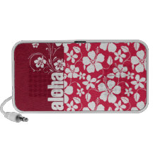 Tropical Fuschia Hibiscus; Aloha Mini Speakers