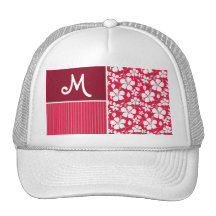 Tropical Fuschia Hibiscus Trucker Hats