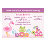 Tropical Garden/Animals Baby Shower Invitation