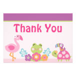 Tropical Garden/Animals Baby Shower Thank You Card