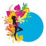 tropical girl vector design acrylic cut outs