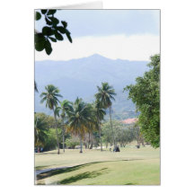 Tropical Golf Course Greeting Cards