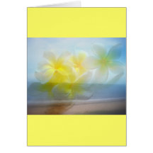Tropical Haven Beach / Frangipani Greeting Card