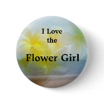 Tropical Haven Wedding Pinback Buttons