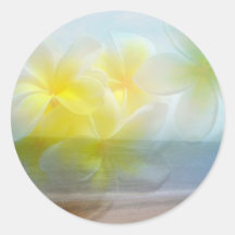 Tropical Haven Wedding Round Sticker