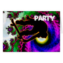 Tropical Hurricane Eye with Skateboarder Cards
