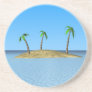 tropical island beverage coasters