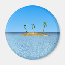 Tropical Island Fridge Magnets