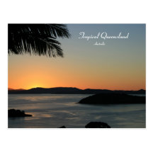 Tropical Island Sunset, Queensland, Australia Post Cards
