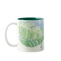 Tropical Leaf with Raindrop mugs