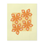 Tropical orange flowers on cream. Pretty. Custom flyers
